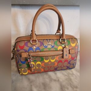 Coach Multicolor Signature Canvas Satchel